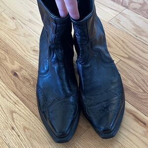 Black Leather Men's Boots